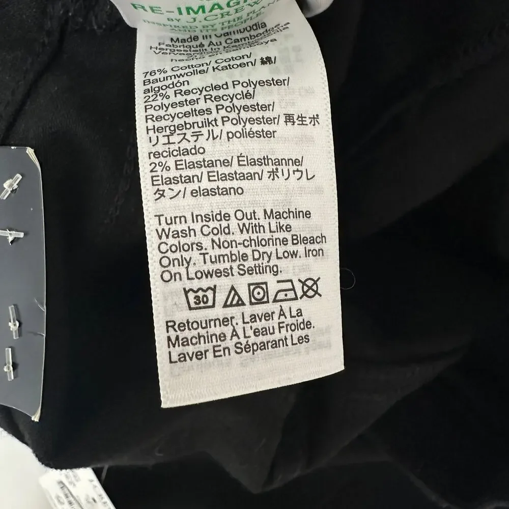 J.Crew Petite Flare Crop Jean All Day Stretch Black Mid Rise Classic US 24P NWT